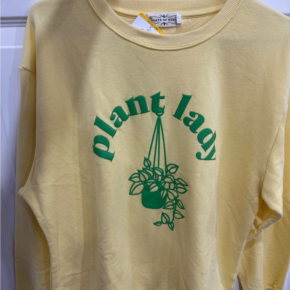 State of Mind Yellow 'Plant Lady' Sweater